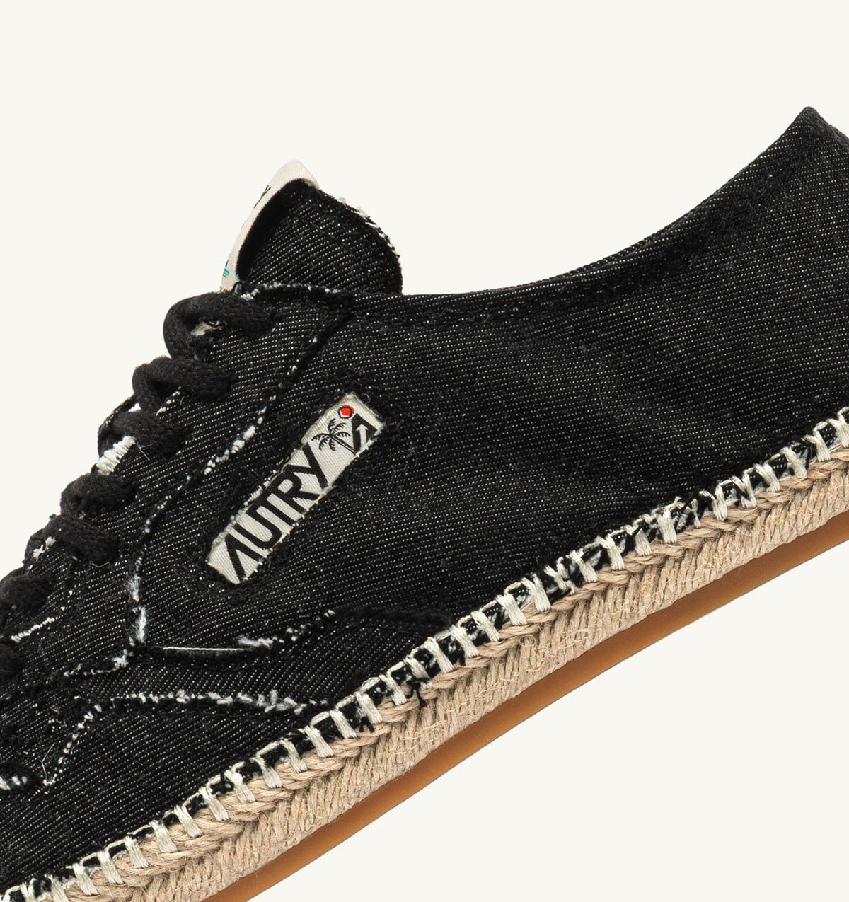 AUTRY SANDY ESPADRILLES IN BLACK CANVAS