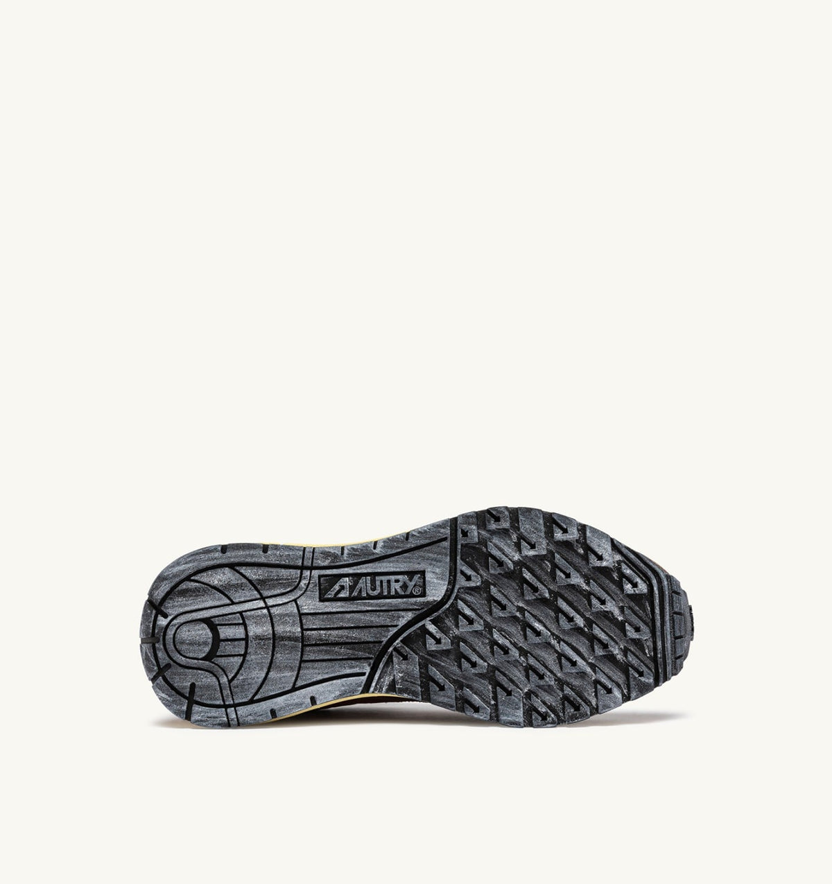 AUTRY REELWIND LOW SNEAKERS IN COFFEE SUGAR AND DEEP CLARET NYLON AND SUEDE