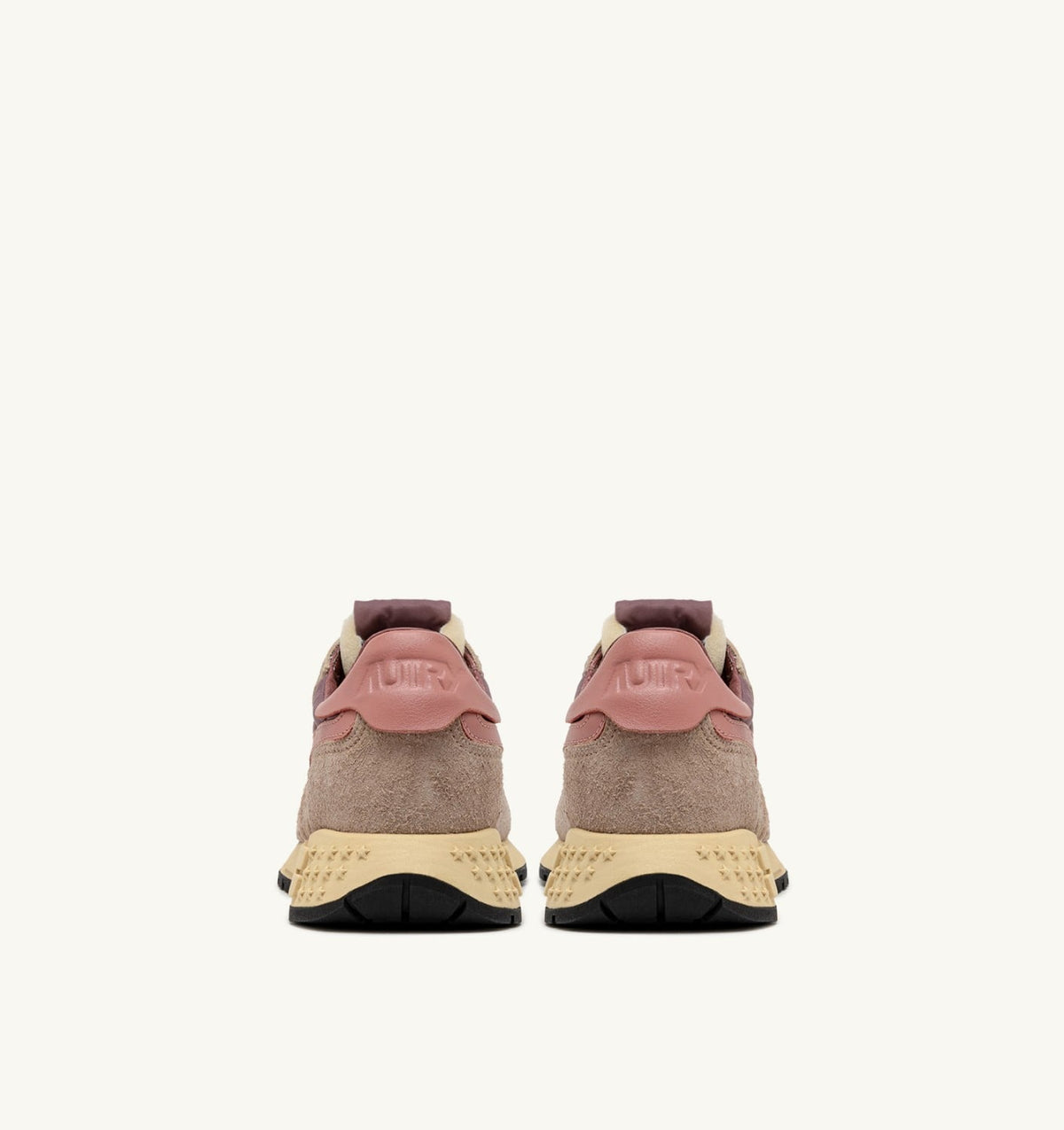AUTRY REELWIND LOW SNEAKERS IN NYLON SUEDE AND LEATHER COLOR ROSE AND DESERT SAND