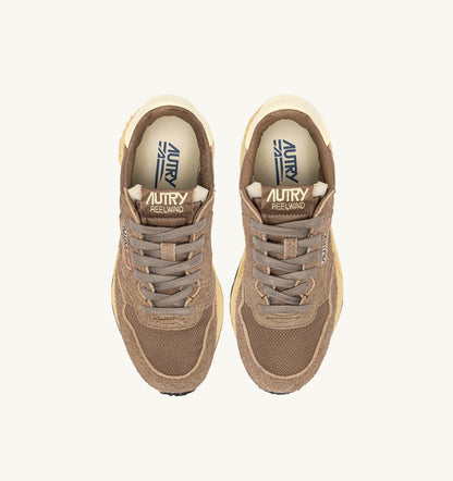 AUTRY REELWIND LOW SNEAKERS IN CROC AND RUTABAGA NYLON AND SUEDE