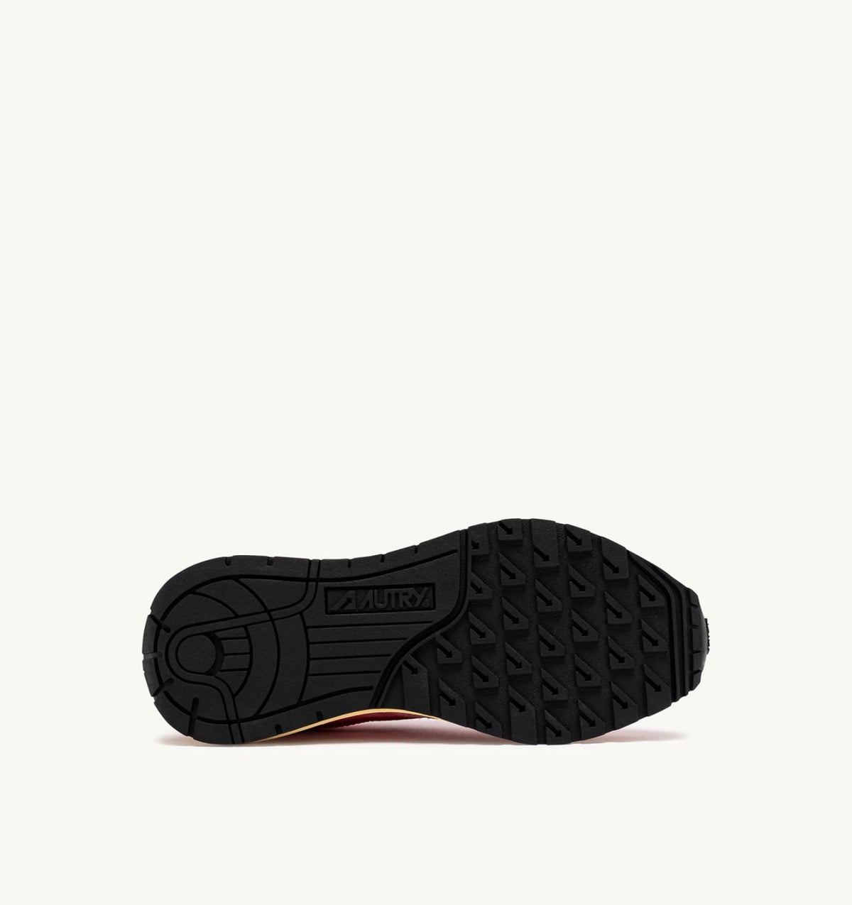 AUTRY REELWIND LOW SNEAKERS IN PINK CHERUB AND FLAME SCARLET NYLON AND SUEDE