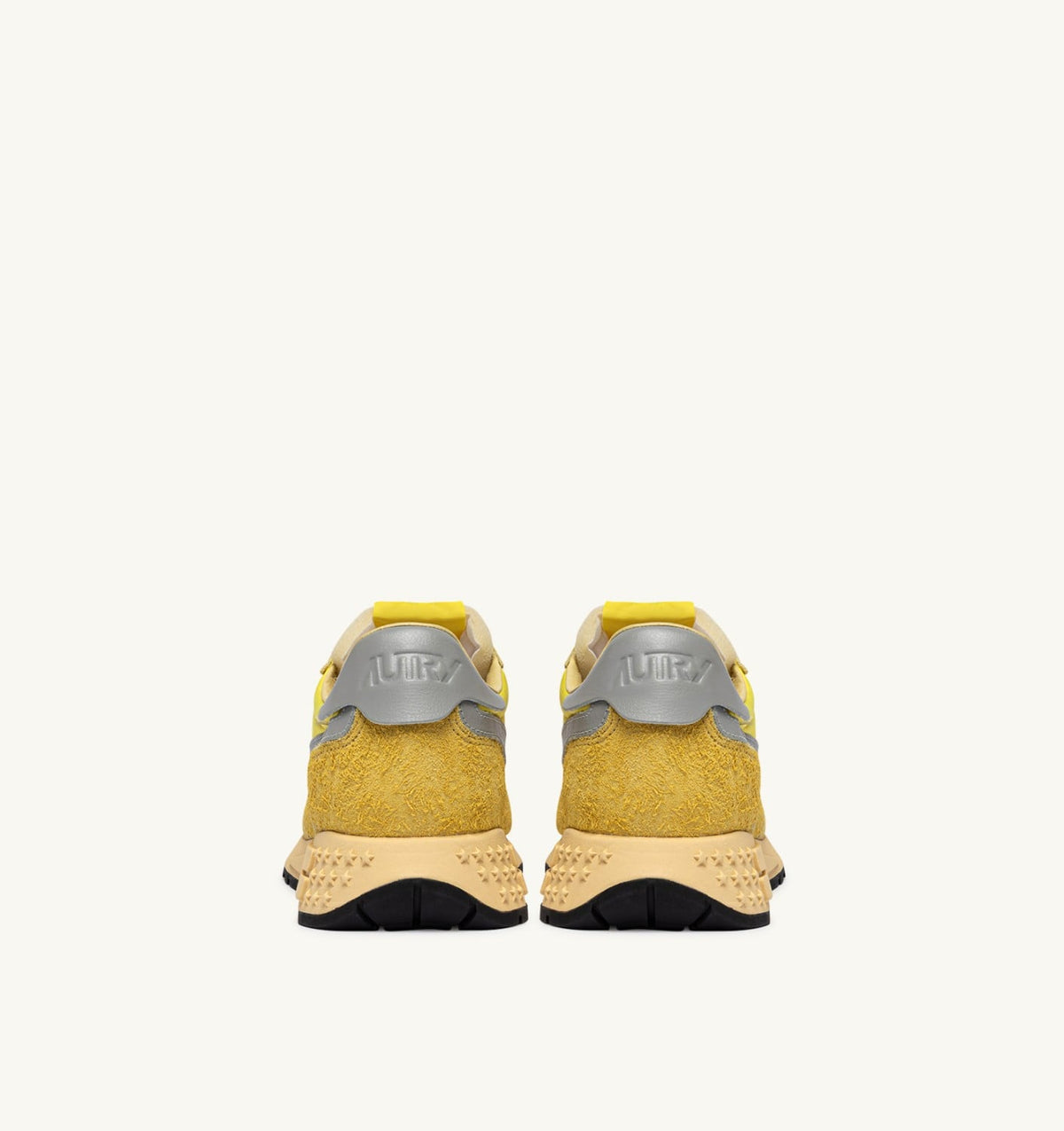 AUTRY REELWIND LOW SNEAKERS IN POPCORN AND VAPOR NYLON AND SUEDE