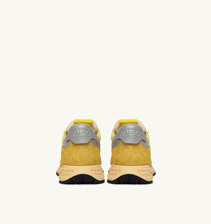 AUTRY REELWIND LOW SNEAKERS IN POPCORN AND VAPOR NYLON AND SUEDE