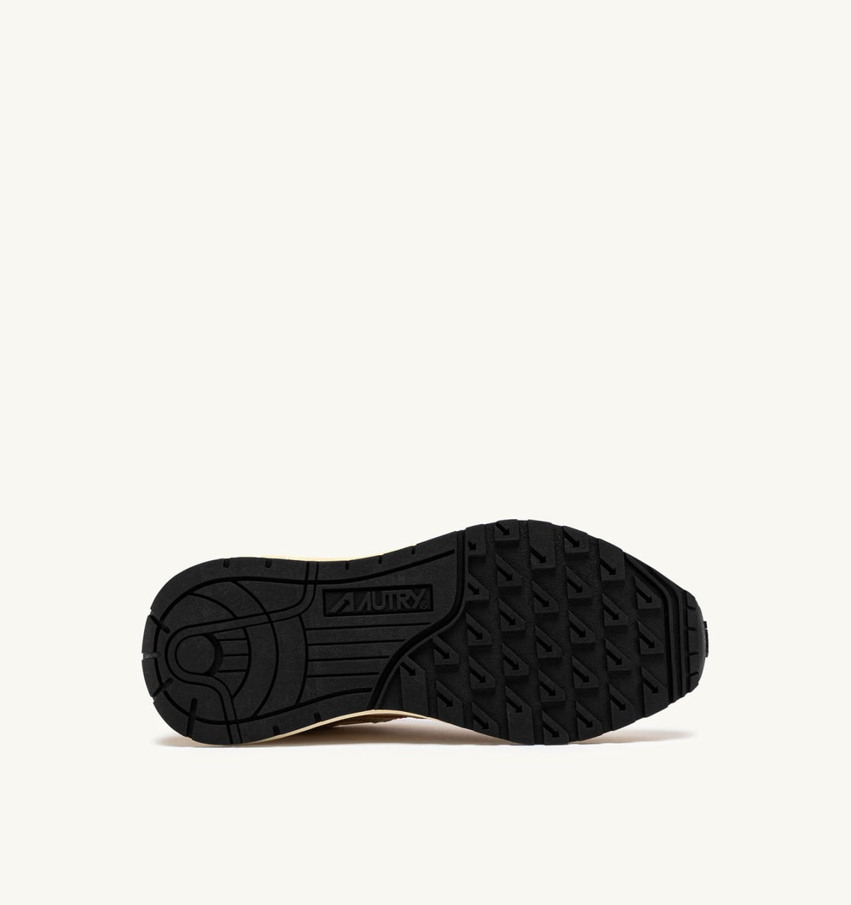 AUTRY REELWIND LOW SNEAKERS IN ECRU AND PLATINUM NYLON AND SUEDE