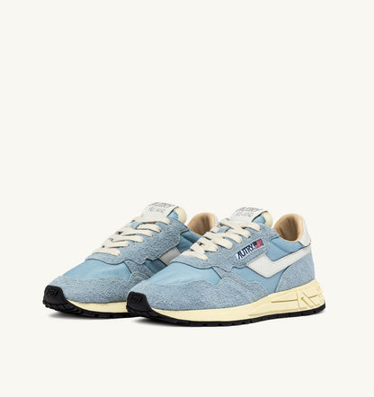 AUTRY REELWIND LOW SNEAKERS IN CELESTIAL BLUE NYLON AND SUEDE