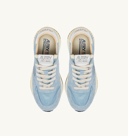 AUTRY REELWIND LOW SNEAKERS IN CELESTIAL BLUE NYLON AND SUEDE