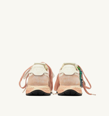 AUTRY REELWIND SUPER VINTAGE SNEAKERS IN WHITE AND PINK SUEDE AND NYLON