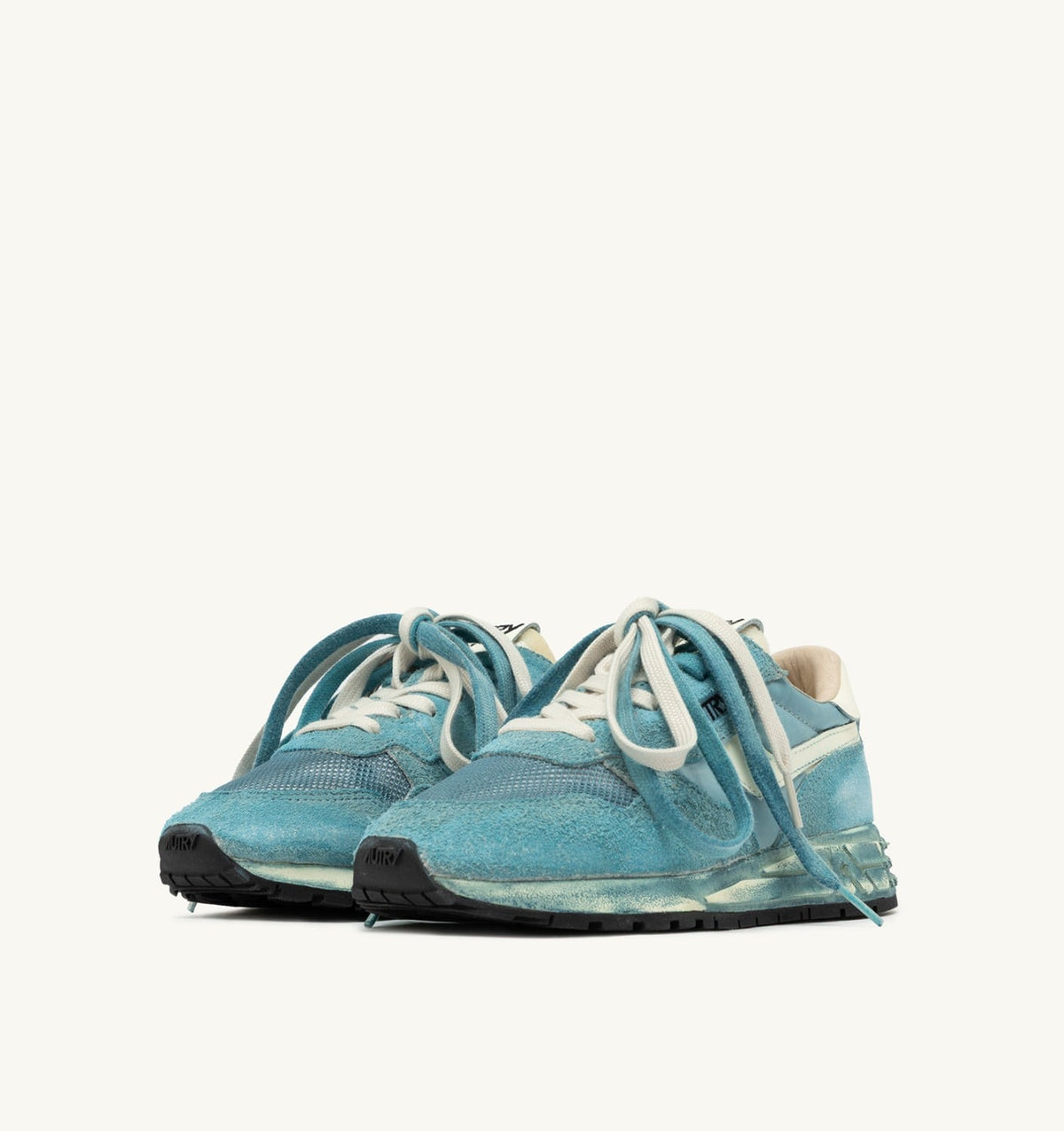 AUTRY REELWIND SUPER VINTAGE SNEAKERS IN WHITE AND SPACE SUEDE AND NYLON