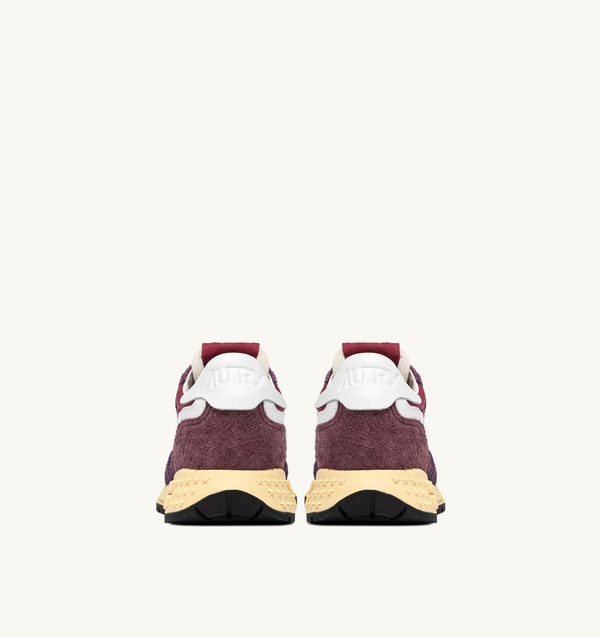 AUTRY REELWIND LOW SNEAKERS IN AMARONE AND PLUM NYLON AND SUEDE