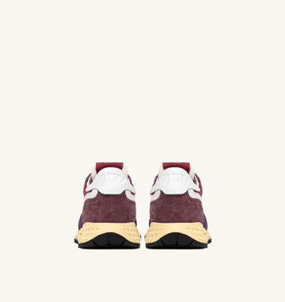 AUTRY REELWIND LOW SNEAKERS IN AMARONE AND PLUM NYLON AND SUEDE