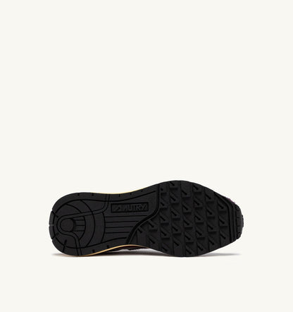 AUTRY REELWIND LOW SNEAKERS IN AMARONE AND PLUM NYLON AND SUEDE