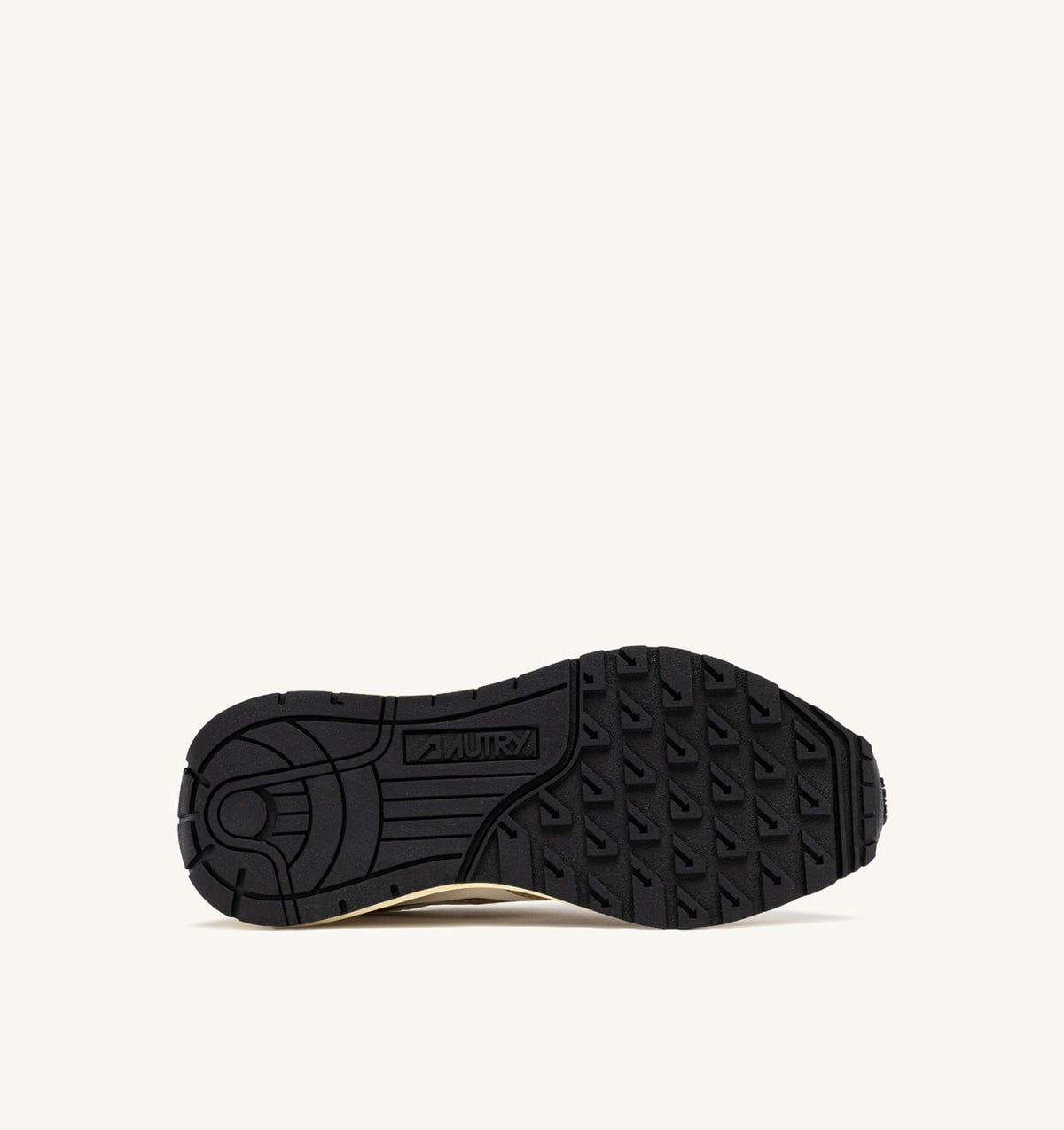 AUTRY REELWIND SNEAKERS IN GOLD- TONE NYLON AND METALIZED LEATHER