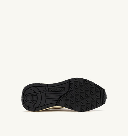 AUTRY REELWIND SNEAKERS IN GOLD- TONE NYLON AND METALIZED LEATHER