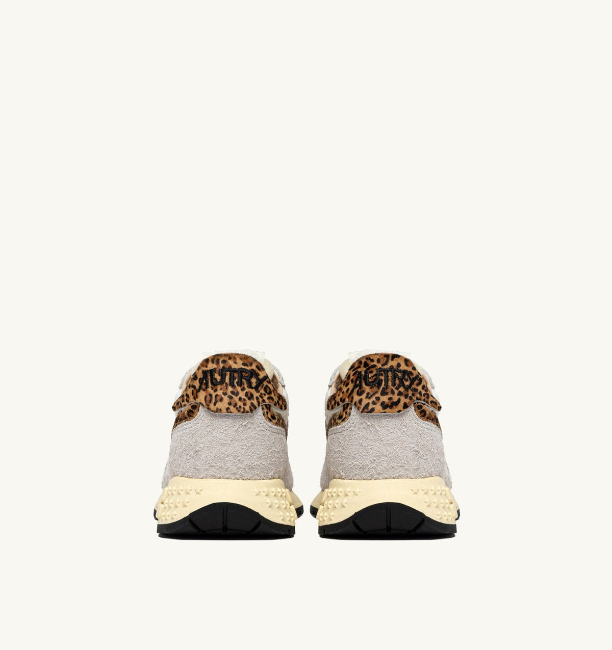 AUTRY REELWIND LOW SNEAKERS IN NYLON AND SUEDE COLOR WHITE AND LEOPARD
