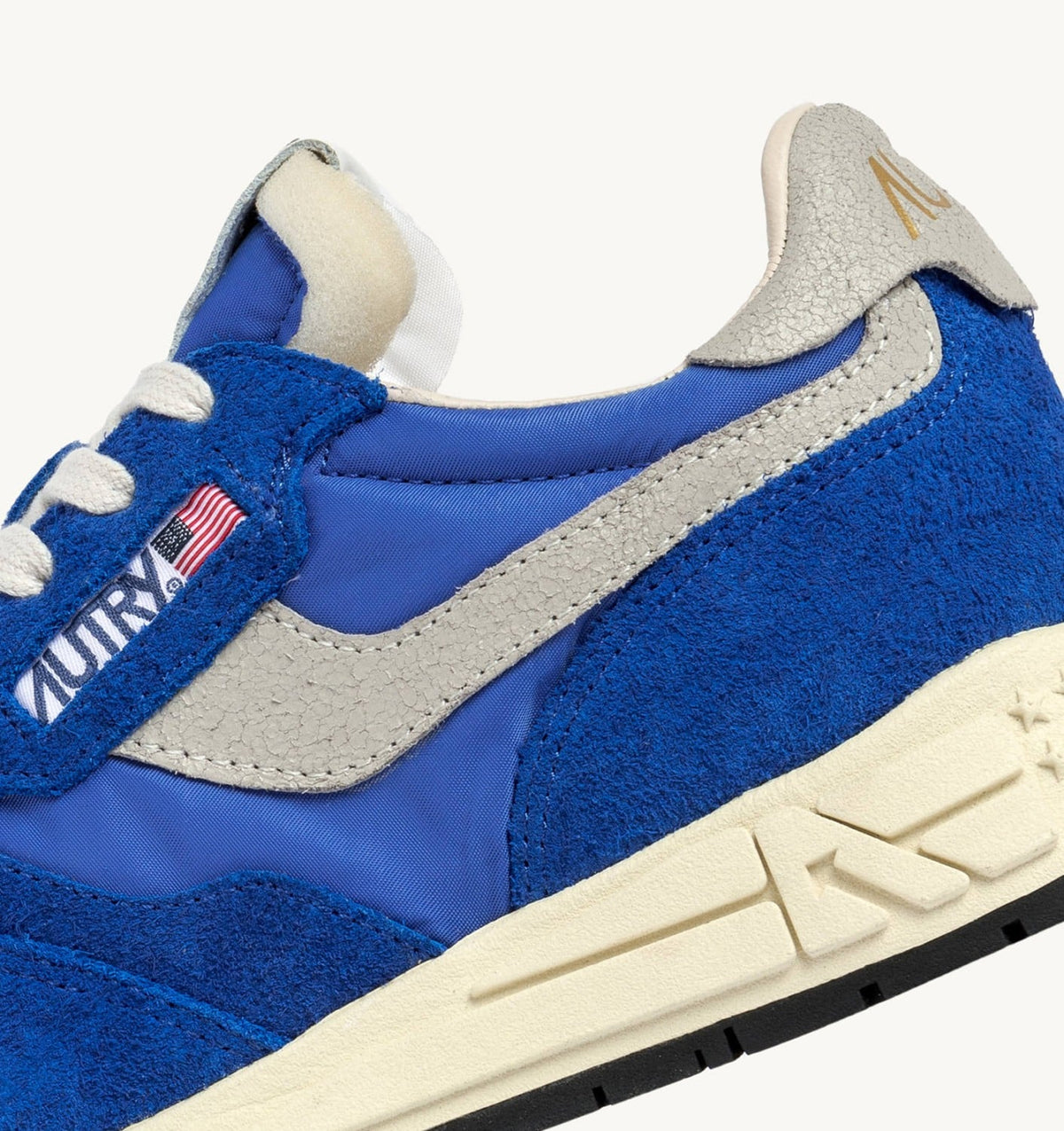 AUTRY REELWIND LOW SNEAKERS IN BLUE NYLON AND SUEDE