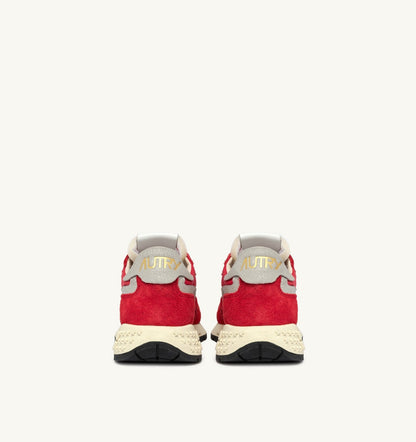 AUTRY REELWIND LOW SNEAKERS IN RED NYLON AND SUEDE
