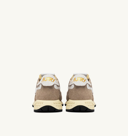 AUTRY REELWIND LOW SNEAKERS IN PEPPER AND WHITE NYLON AND SUEDE