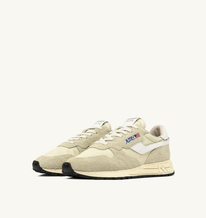 AUTRY REELWIND LOW SNEAKERS IN HAY NYLON AND SUEDE