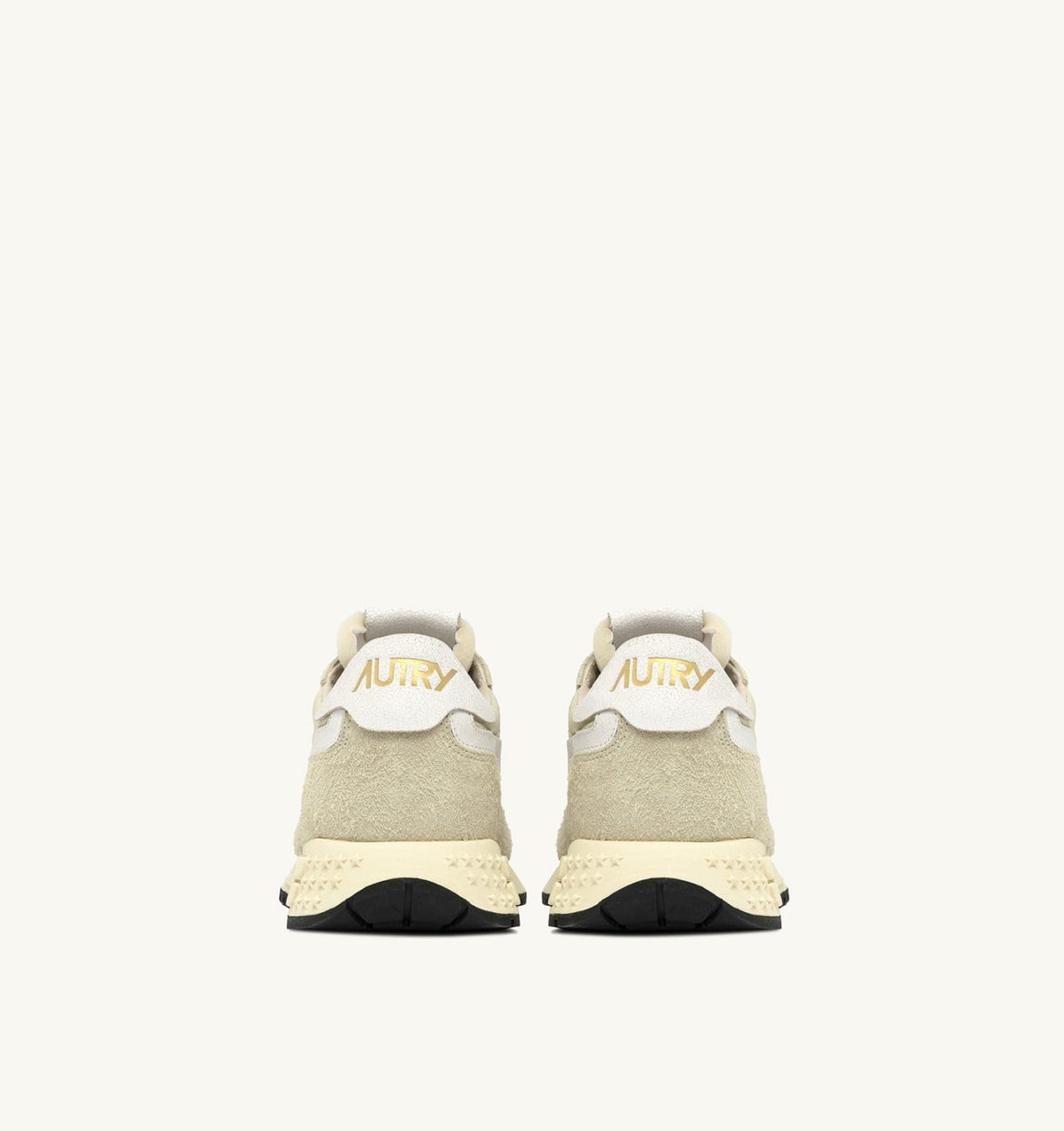 AUTRY REELWIND LOW SNEAKERS IN HAY NYLON AND SUEDE
