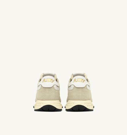 AUTRY REELWIND LOW SNEAKERS IN HAY NYLON AND SUEDE