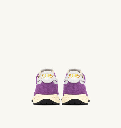 AUTRY REELWIND LOW SNEAKERS IN WHITE AND DEWBERRY NYLON AND SUEDE