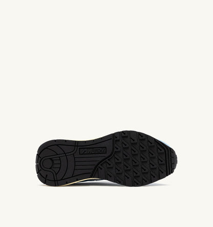 AUTRY REELWIND LOW SNEAKERS IN WHITE AND FORGET ME NOT NYLON AND SUEDE