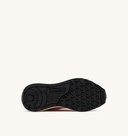 AUTRY REELWIND LOW SNEAKERS IN WHITE AND PEACH PINK NYLON AND SUEDE