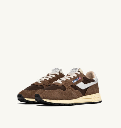 AUTRY REELWIND LOW SNEAKERS IN WHITE AND TUNDRA NYLON AND SUEDE