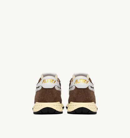 AUTRY REELWIND LOW SNEAKERS IN WHITE AND TUNDRA NYLON AND SUEDE