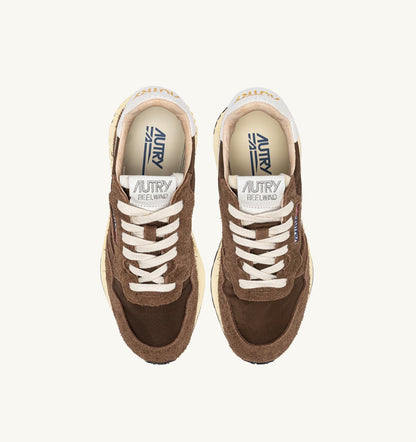 AUTRY REELWIND LOW SNEAKERS IN WHITE AND TUNDRA NYLON AND SUEDE