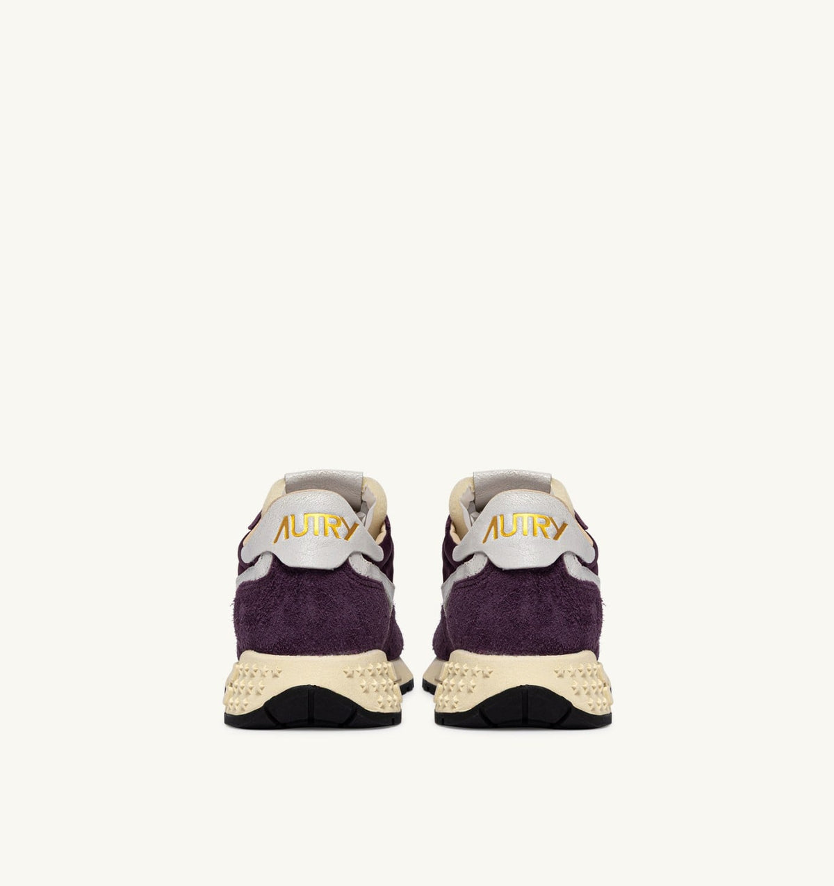 AUTRY REELWIND LOW SNEAKERS IN WHITE AND WINTER BLOOM NYLON AND SUEDE