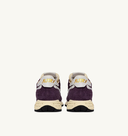 AUTRY REELWIND LOW SNEAKERS IN WHITE AND WINTER BLOOM NYLON AND SUEDE