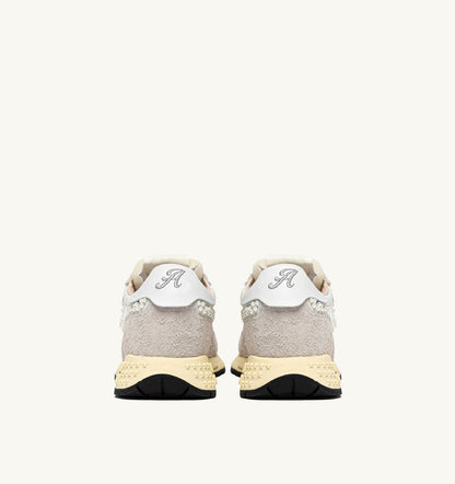 AUTRY REELWIND LOW SNEAKERS IN WHITE NYLON AND SUEDE