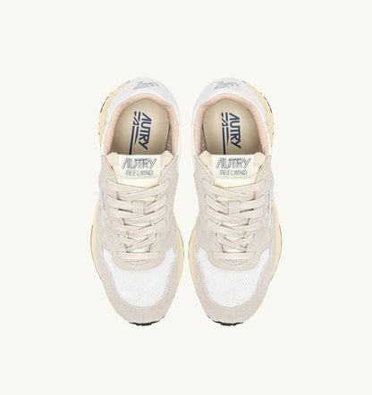 AUTRY REELWIND LOW SNEAKERS IN WHITE NYLON AND SUEDE