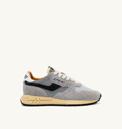 AUTRY REELWIND LOW SNEAKERS IN SAND SUEDE AND REFLECTIVE NYLON