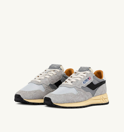 AUTRY REELWIND LOW SNEAKERS IN SAND SUEDE AND REFLECTIVE NYLON