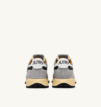 AUTRY REELWIND LOW SNEAKERS IN SAND SUEDE AND REFLECTIVE NYLON