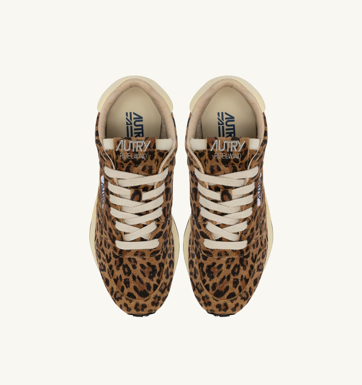 AUTRY REELWIND LOW SNEAKERS IN LEOPARD SUEDE AND RUTABAGA LEATHER