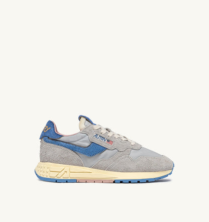 AUTRY REELWIND LOW SNEAKERS IN NYLON AND SUEDE COLOR VAPOR AND DELLA ROBBIA BLUE