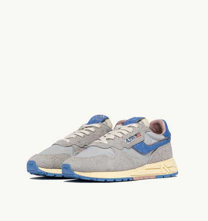 AUTRY REELWIND LOW SNEAKERS IN NYLON AND SUEDE COLOR VAPOR AND DELLA ROBBIA BLUE