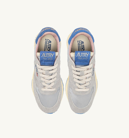 AUTRY REELWIND LOW SNEAKERS IN NYLON AND SUEDE COLOR VAPOR AND DELLA ROBBIA BLUE