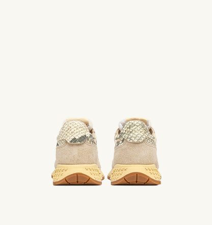 AUTRY REELWIND LOW SNEAKERS IN NYLON AND SUEDE COLOR ECRU AND ROCK