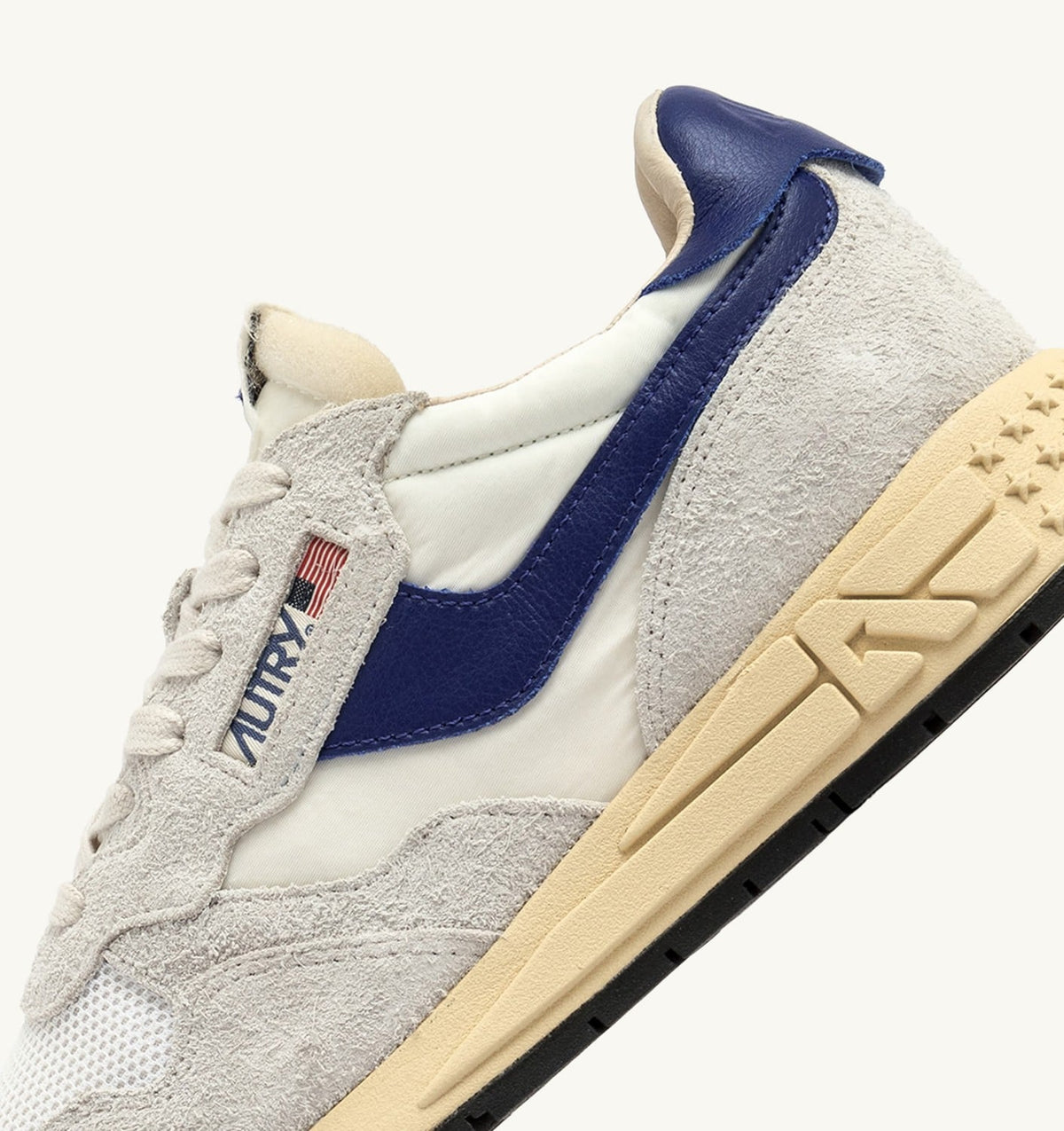 AUTRY REELWIND LOW SNEAKERS IN NYLON AND SUEDE COLOR WHITE AND LIMOGES