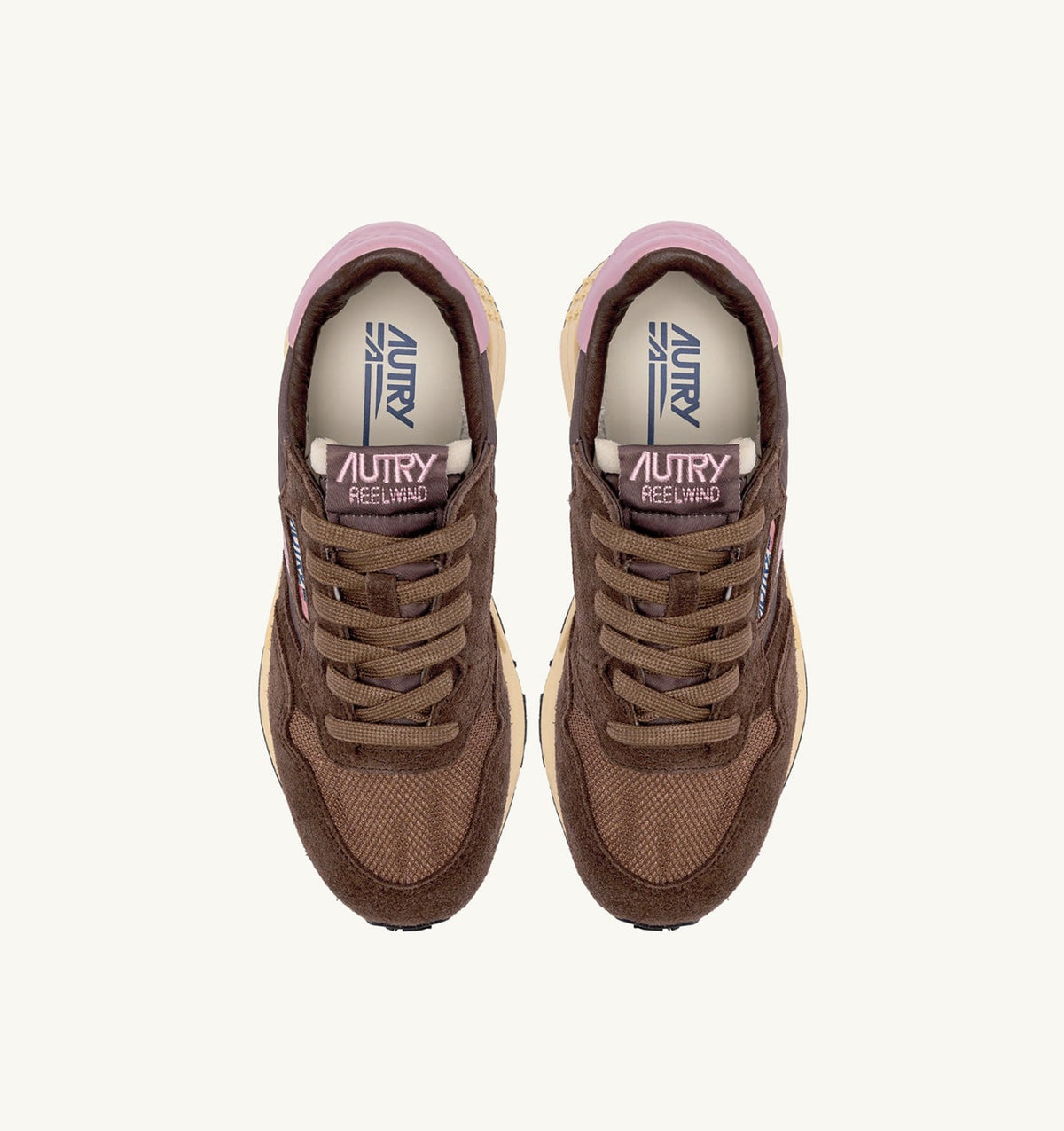 AUTRY REELWIND LOW SNEAKERS IN NYLON SUEDE AND LEATHER COLOR PLUGH AND ZEPHYR