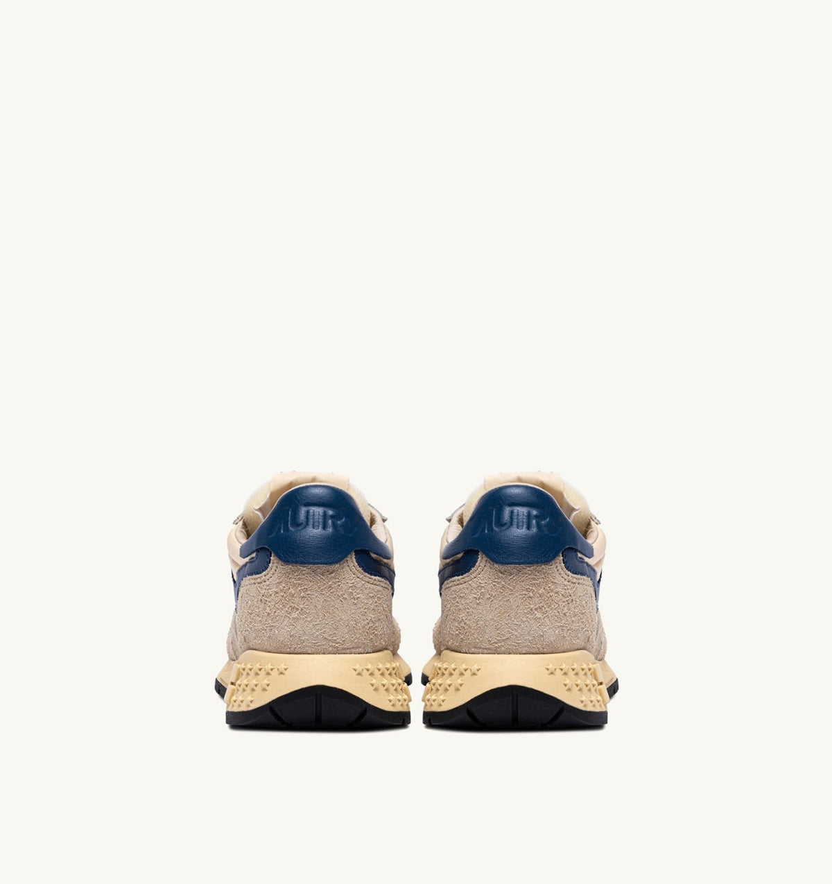 AUTRY REELWIND LOW SNEAKERS IN NYLON SUEDE AND LEATHER COLOR ECRU AND ENSIGN BLUE