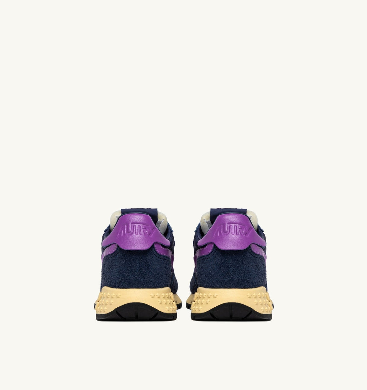 AUTRY REELWIND LOW SNEAKERS IN NAVY AND DEWBERRY NYLON AND SUEDE