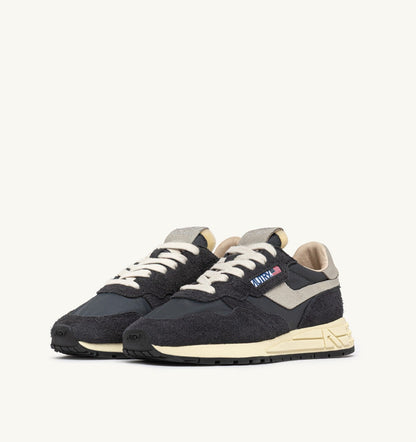 AUTRY REELWIND LOW SNEAKERS IN BLACK NYLON AND SUEDE