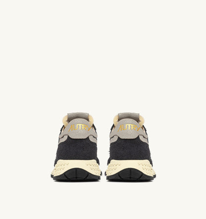 AUTRY REELWIND LOW SNEAKERS IN BLACK NYLON AND SUEDE