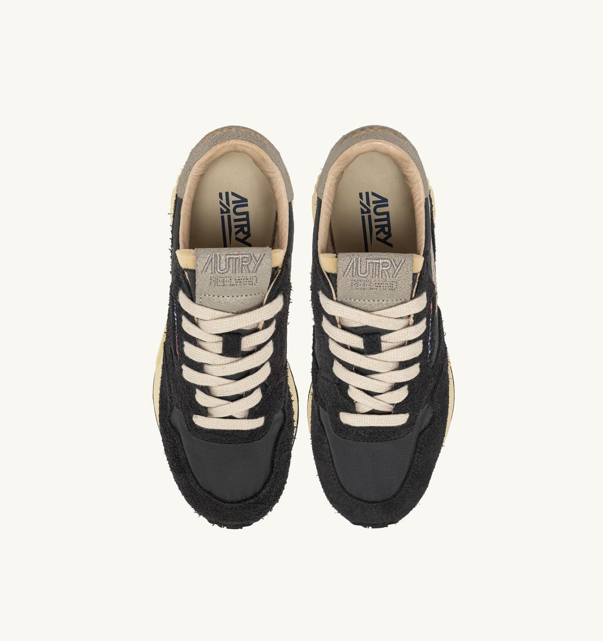 AUTRY REELWIND LOW SNEAKERS IN BLACK NYLON AND SUEDE