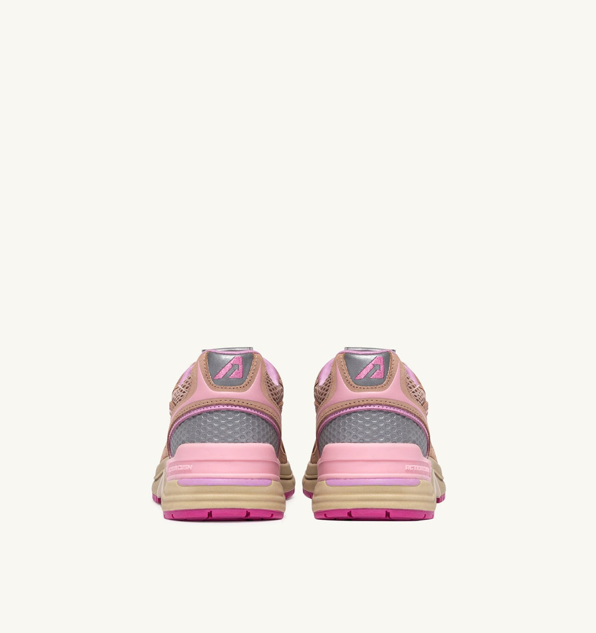 AUTRY HYPERWAY SNEAKERS IN PHARD PINK AND DOLPHIN SUEDE AND MESH